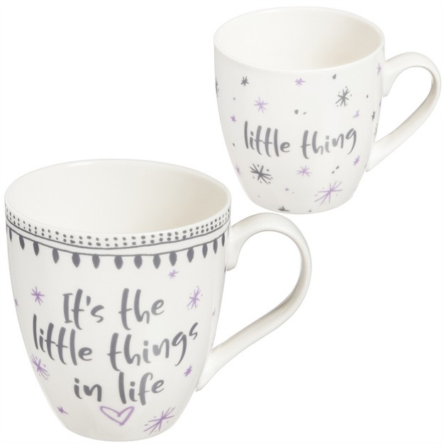 Evergreen Mommy And Me Ceramic Cup Gift Set 17 Oz And 7 Oz It x27 s The Little Things In Life little Thing