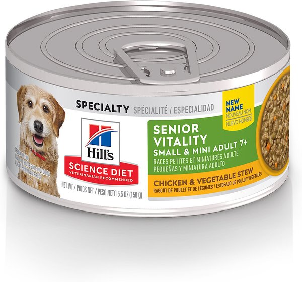 Hill's Science Diet Adult 7+ Small and Mini Senior Vitality Chicken and Vegetable Stew Canned Dog Food