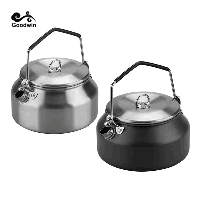 1400ml 1600ml Outdoor Camping Kettle Fast Heating Tea Pot with Mesh Bag