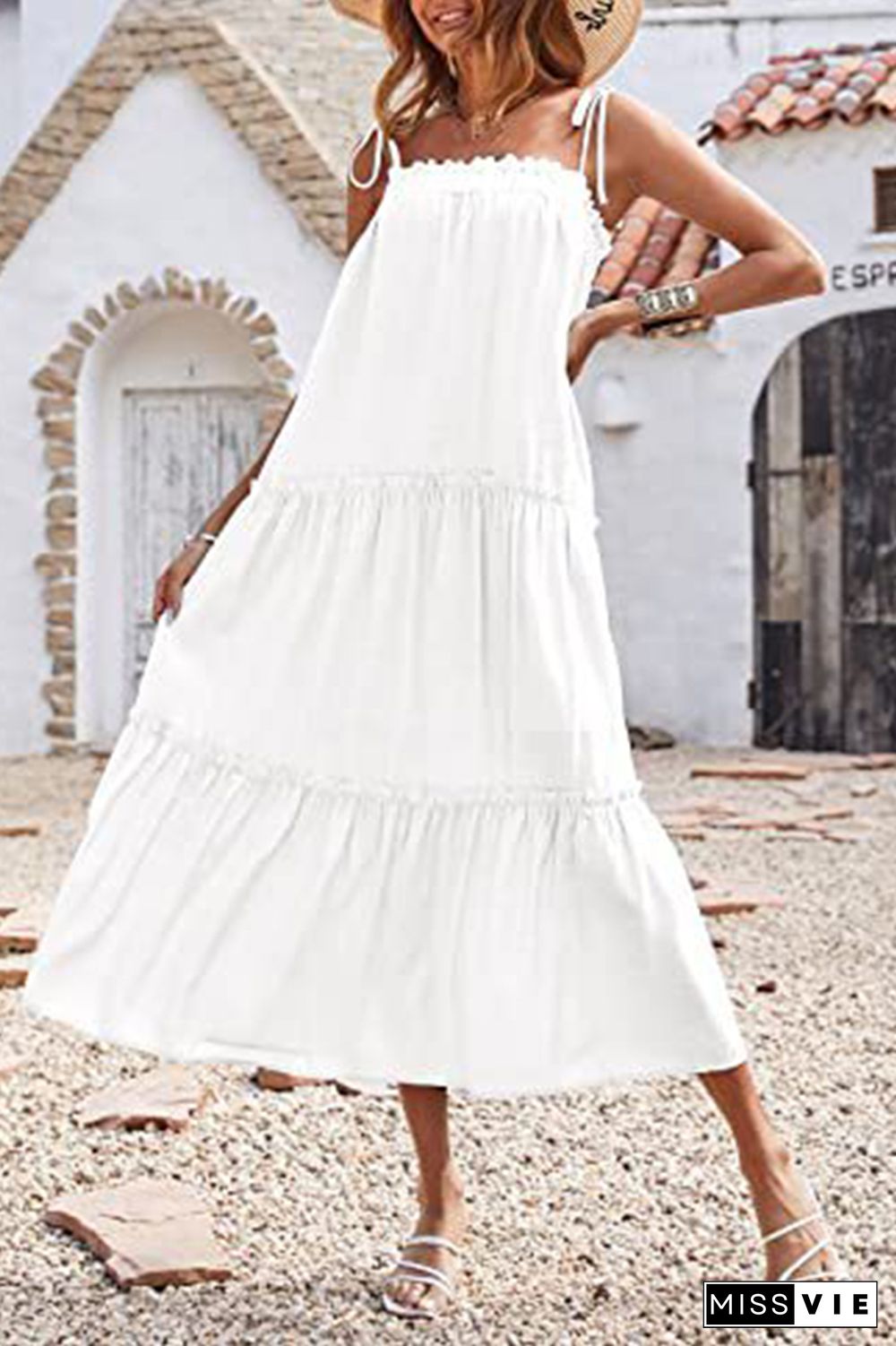 Solid Color Slip Swing Dress Wholesale