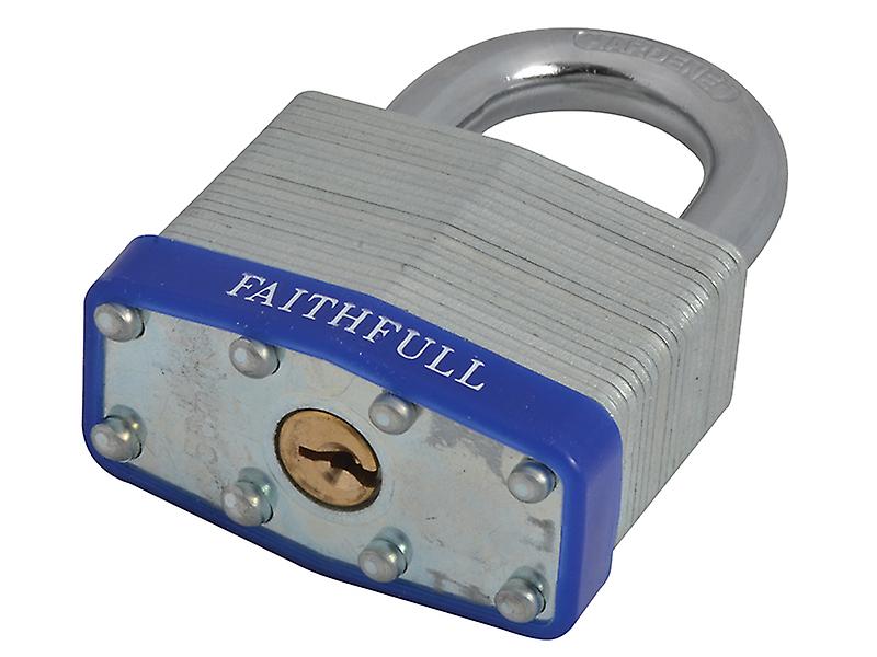 Faithfull Laminated Steel Padlock 50mm 3 Keys FAIPLLAM50