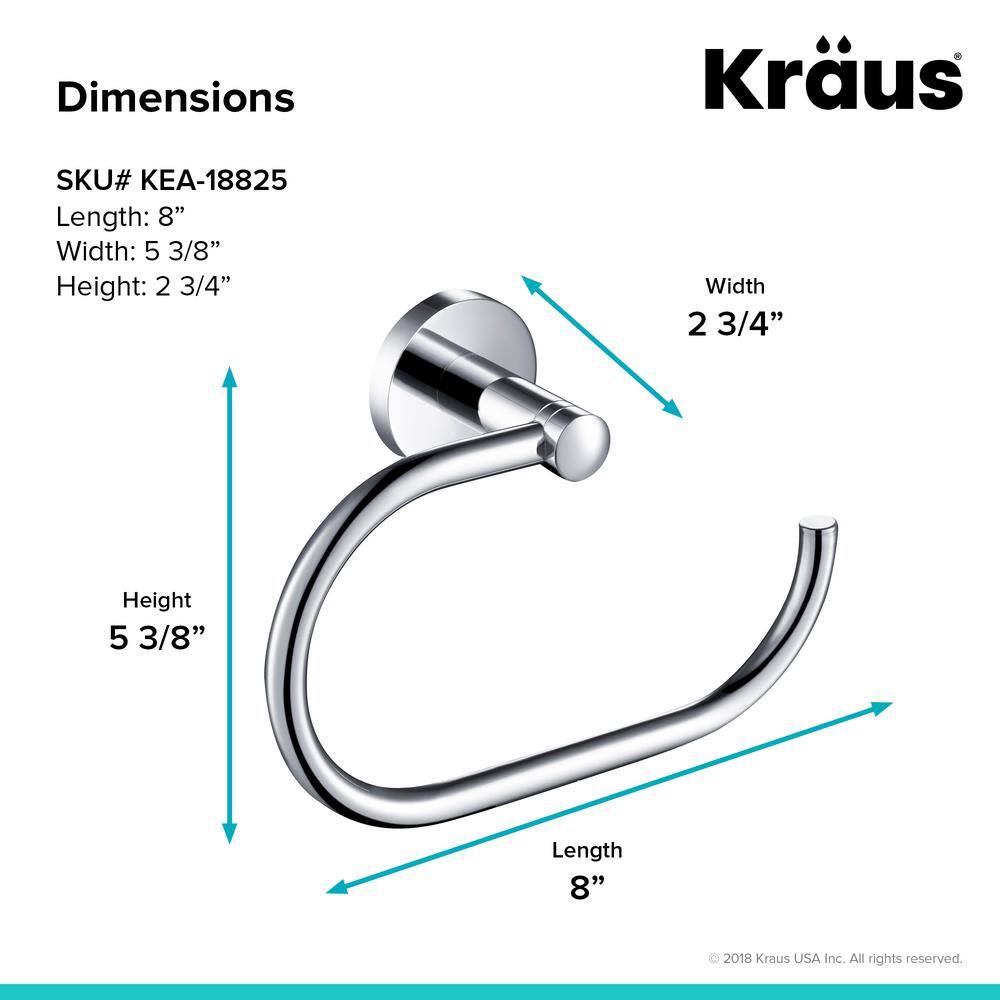 KRAUS Elie Bathroom Towel Ring in Chrome KEA-18825CH