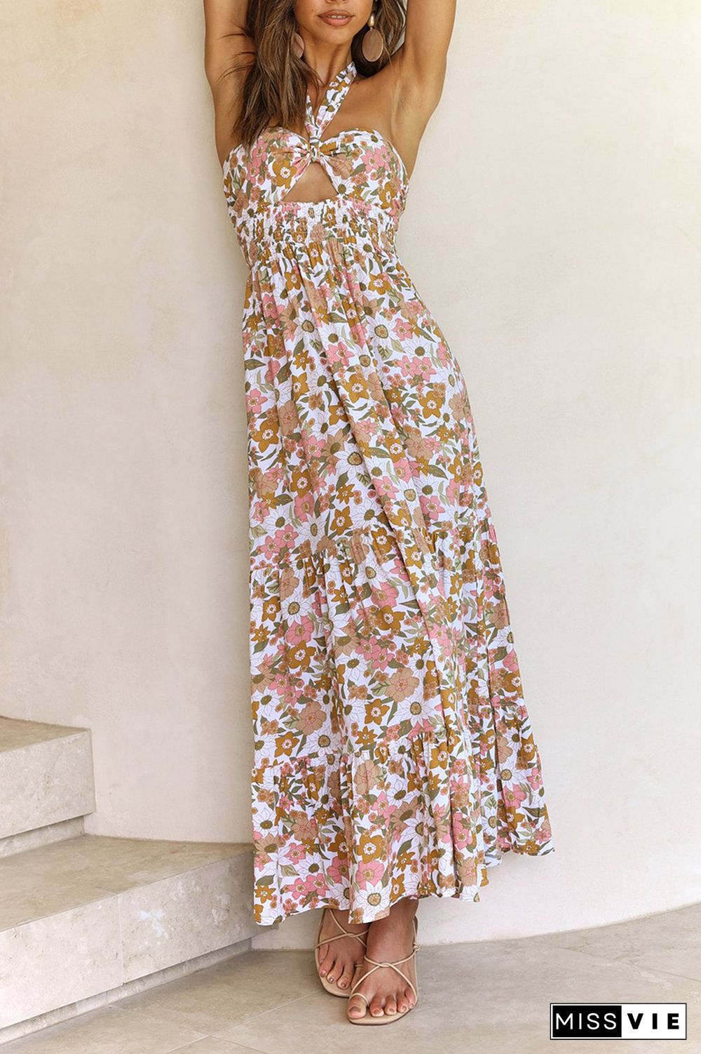 Move This Way Dress Halter Neck Maxi Dress