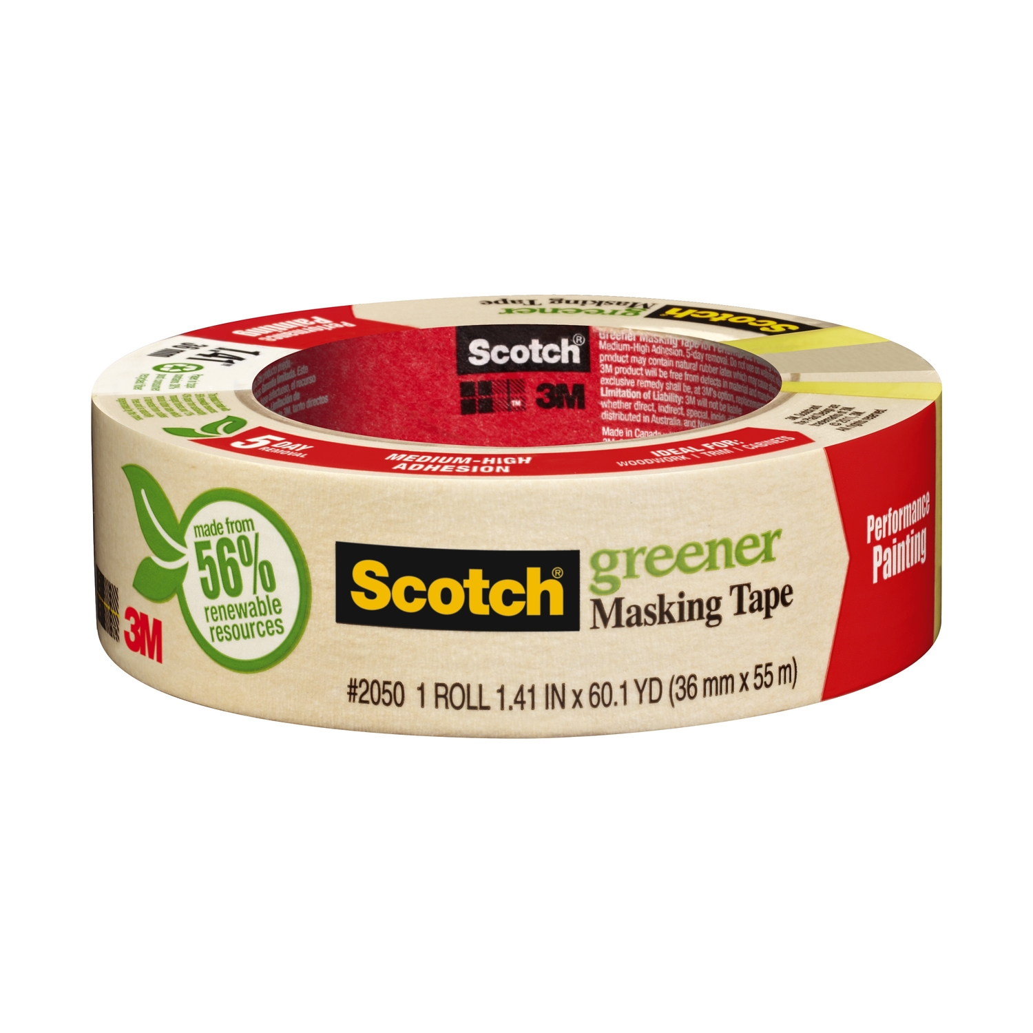 Scotch 1.41 in. W X 60.1 yd L Tan Medium Strength Masking Tape 1 pk