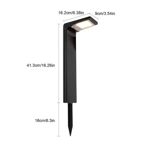 Solar Power Pathway Lights Outdoor Black Landscape Lighting