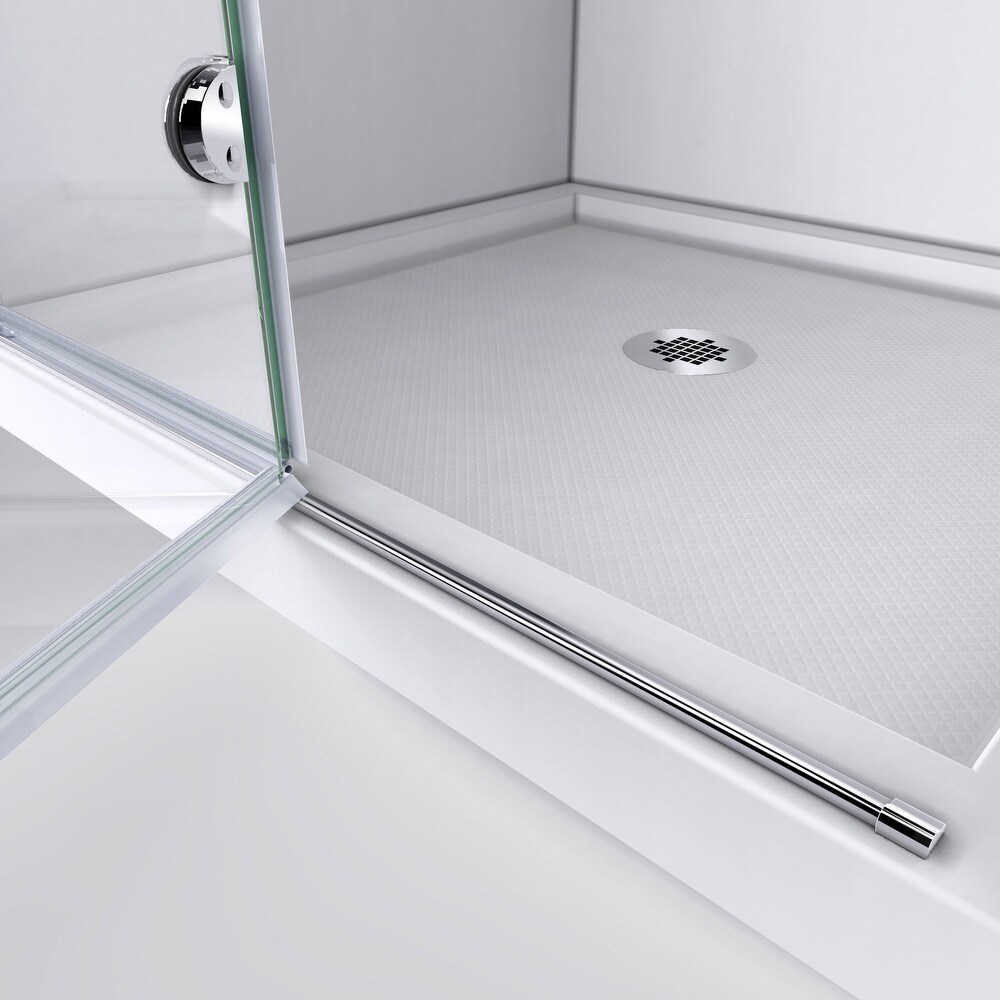 DreamLine Aqua Fold 32 in. D x 32 in. W x 74 3/4 in. H Bi Fold Shower Door and Shower Base Kit   32\