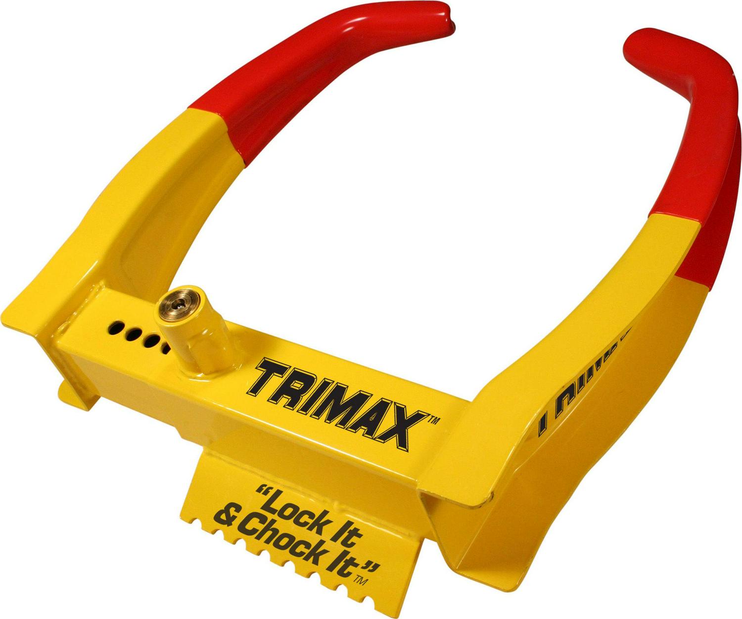 TRIMAX TCL75 Large Yellow Steel Deluxe Wheel Chock Lock