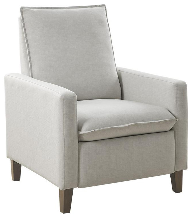 Upholstered Manual Push Back Recliner  31x34 5  Ivory   Contemporary   Recliner Chairs   by BisonOffice  Houzz