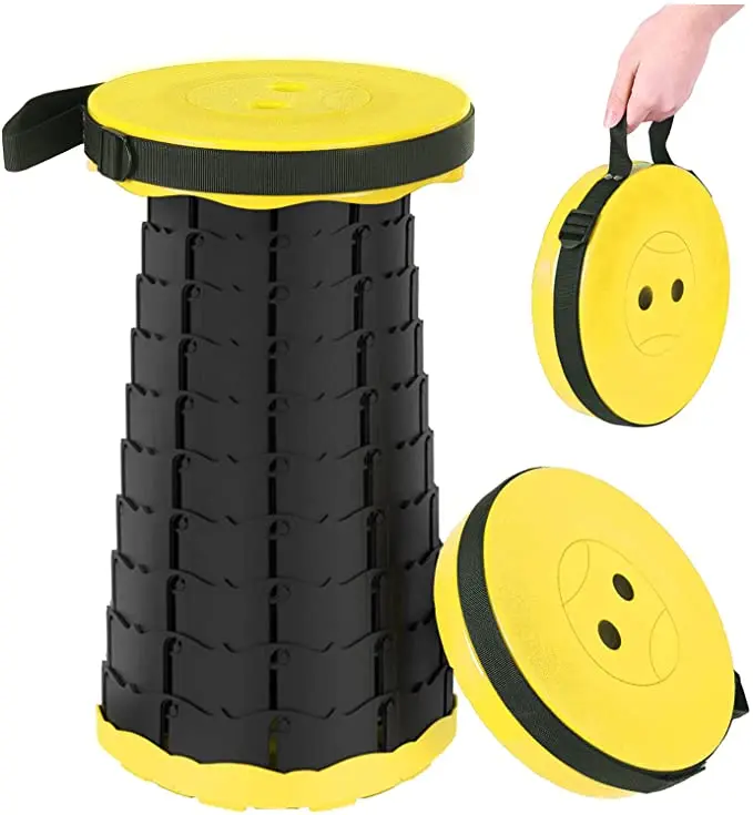 Folding Stool Lightweight and Sturdy Retractable Telescopic Stool Lifestyle Upgraded Portable Collapsible Stool