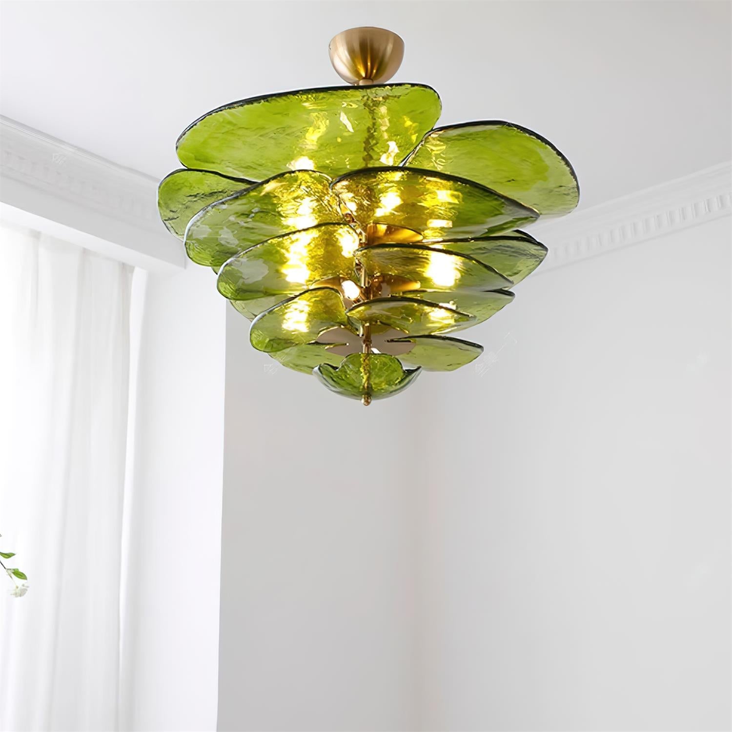 Petals Gold Murano Chandelier