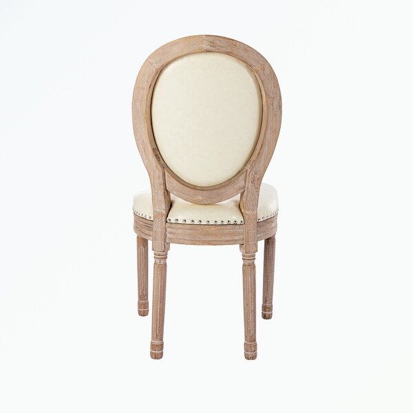 Upholstered French Dining Chair with rubber legs