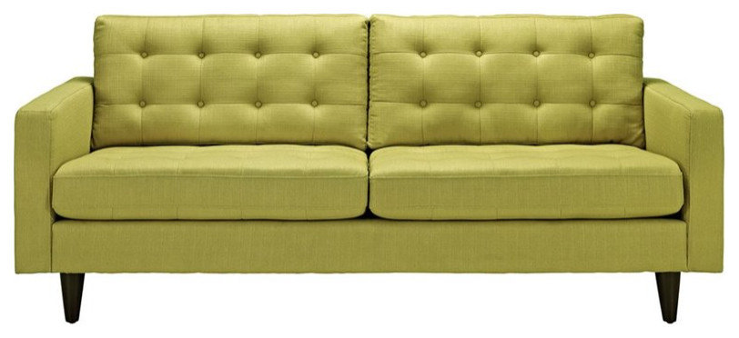 Empress Upholstered Fabric Sofa   Midcentury   Sofas   by Homesquare  Houzz