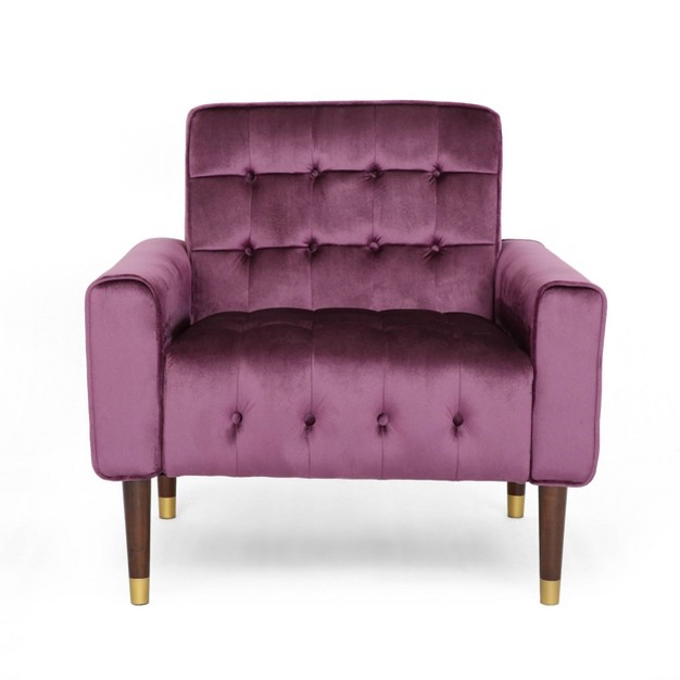 Bourchier Modern Glam Velvet Armchair Christopher Knight Home