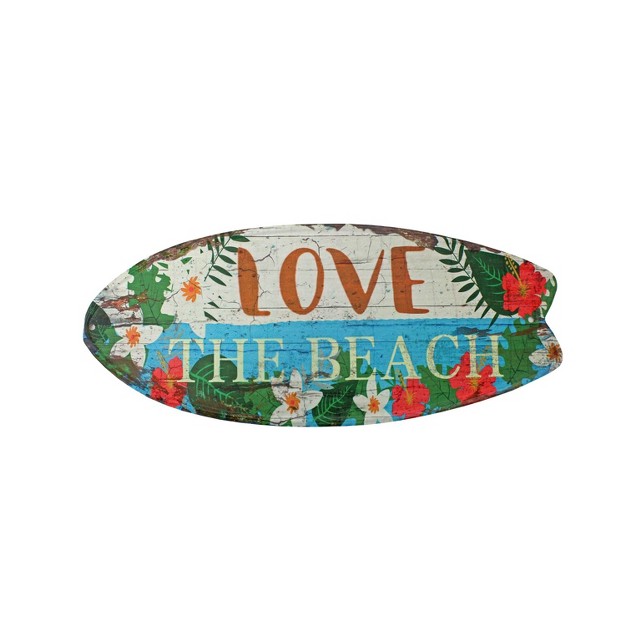 Beachcombers Metal Love The Beach Sign 5 89 X 13 95 X 0 19 Inches