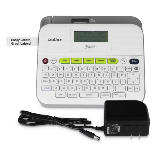 Brother PT-D400AD Versatile， Easy-to-Use Label Maker with AC Adapter， 5 Lines， 7.5 x 7 x 2.88