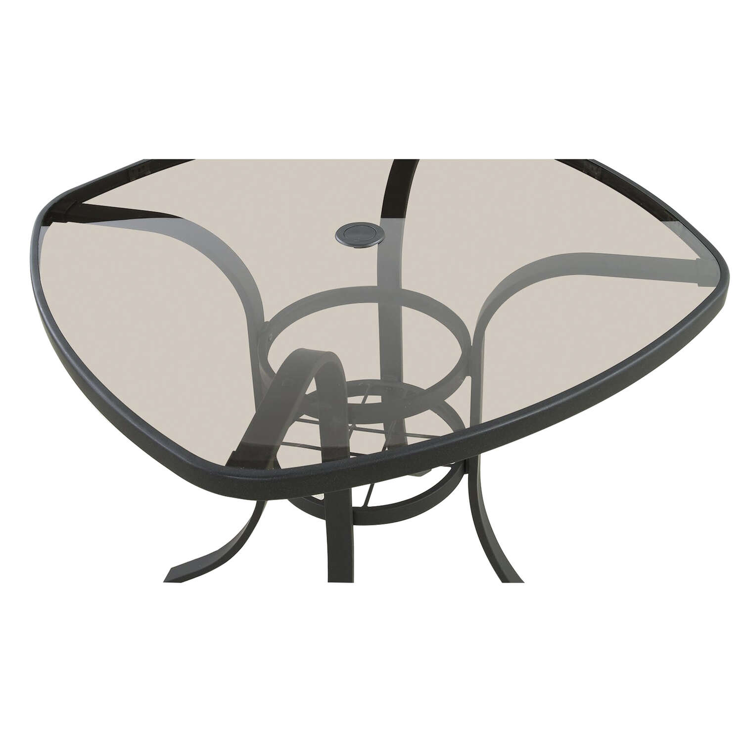 Living Accents Roscoe Black Square Glass Balcony Table