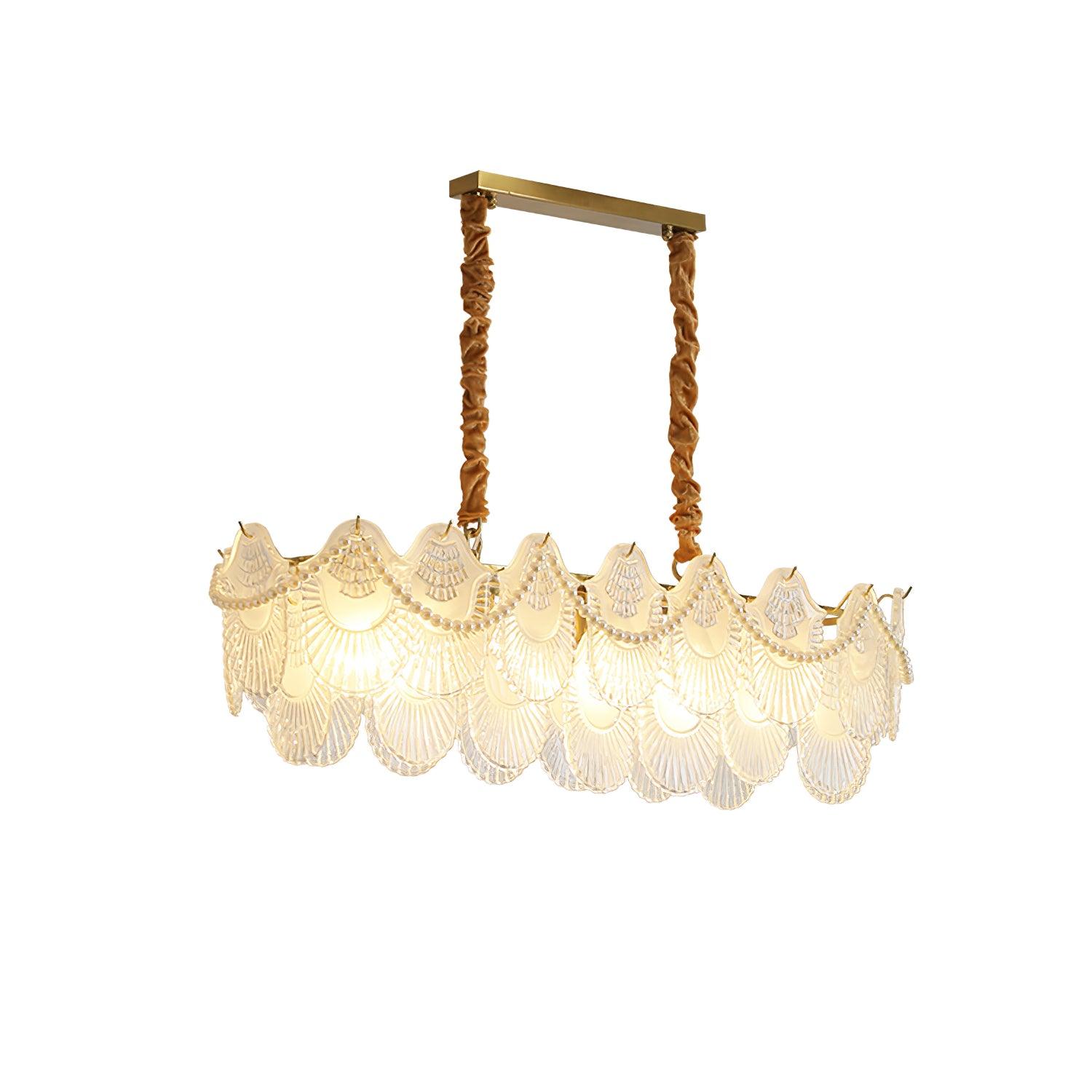 Pearl Glass Shell Chandelier