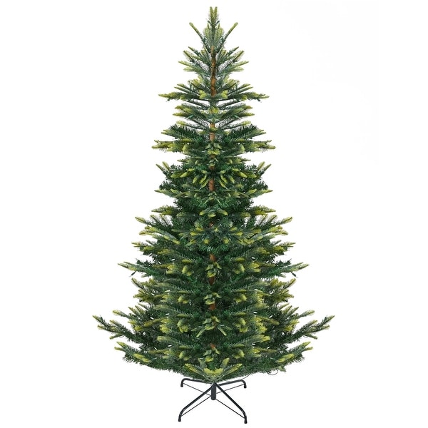 Yaheetech PreLit Christmas Tree Artificial Christmas Tree with Warm White Incandescent Lights