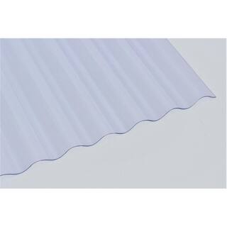 Ejoy 72 in. L x 20 in. W x 2 mm Thickness Corrugated Polycarbonate Plastic Clear Waved Roofing Panel (Set of 10-Piece) 72x20WavyRoofPanel_10pc