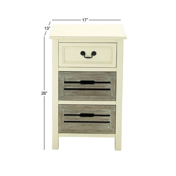 White MDF Country Cottage Storage Unit 28 x 17 x 13