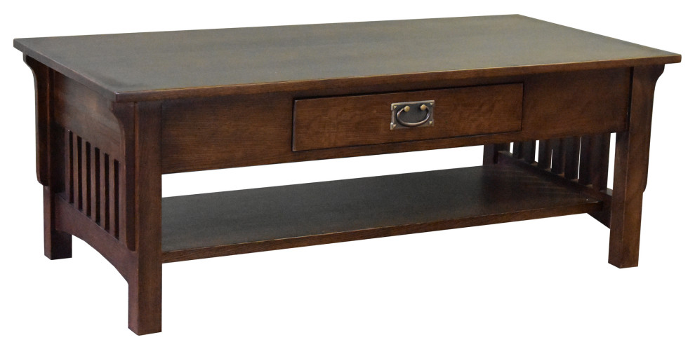 Mission Crofter Style 1 Drawer Coffee Table   Craftsman   Coffee Tables   by Crafters and Weavers  Houzz