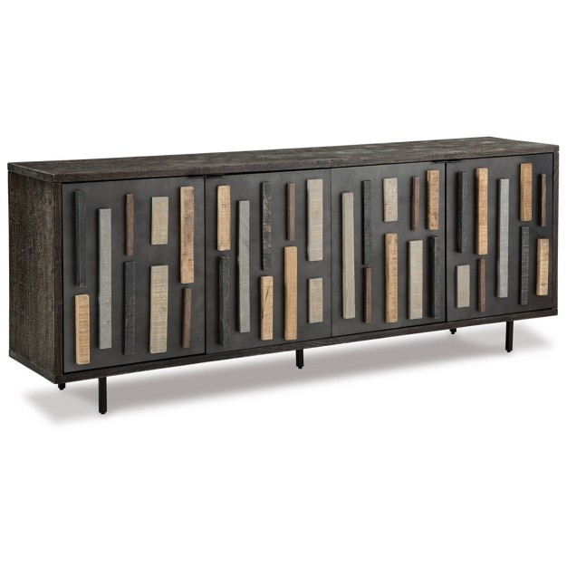 Franchester Accent Cabinet Metallic gray brown Signature Design By Ashley