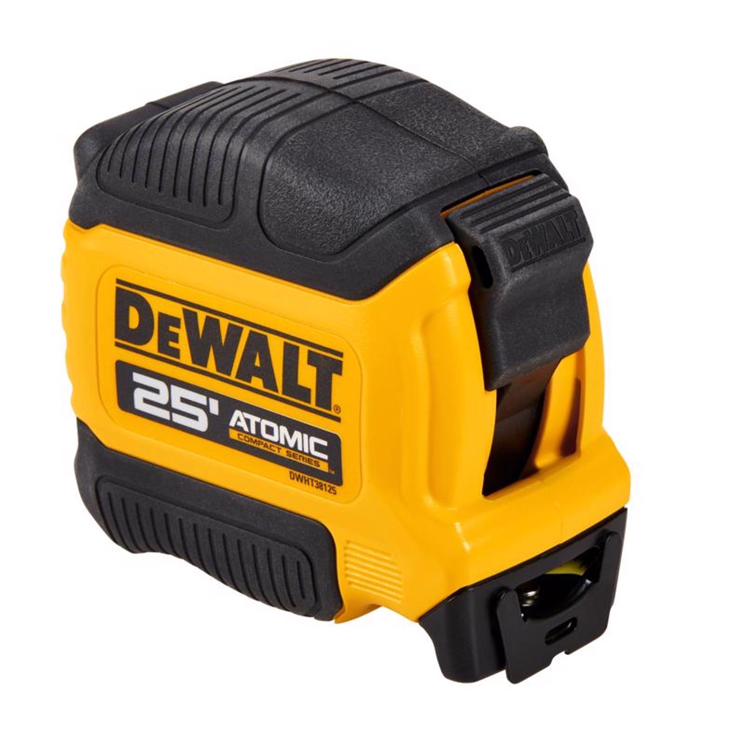 DeWalt ATOMIC 25 ft. L X 1.125 in. W Compact Tape Measure 1 pk