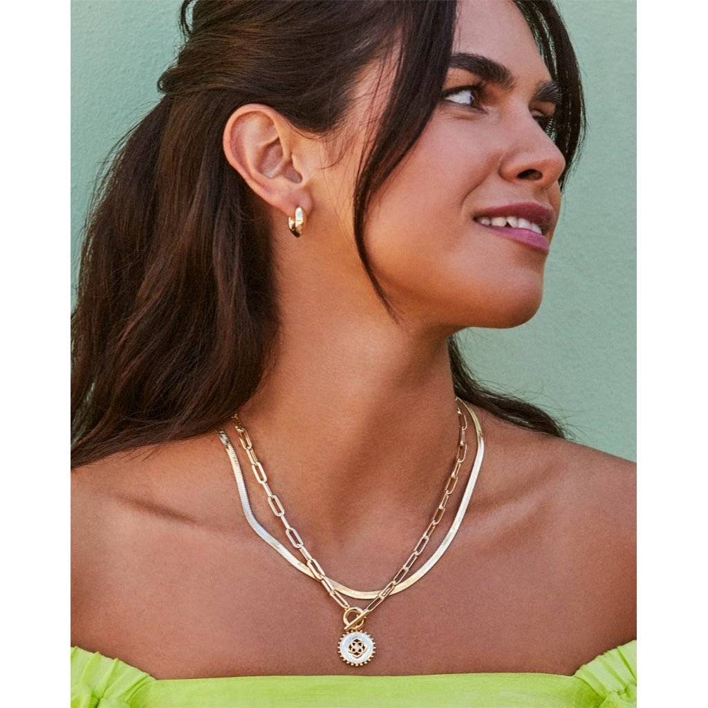 Kendra Scott  Brielle Convertible Medallion Chain Necklace in Gold