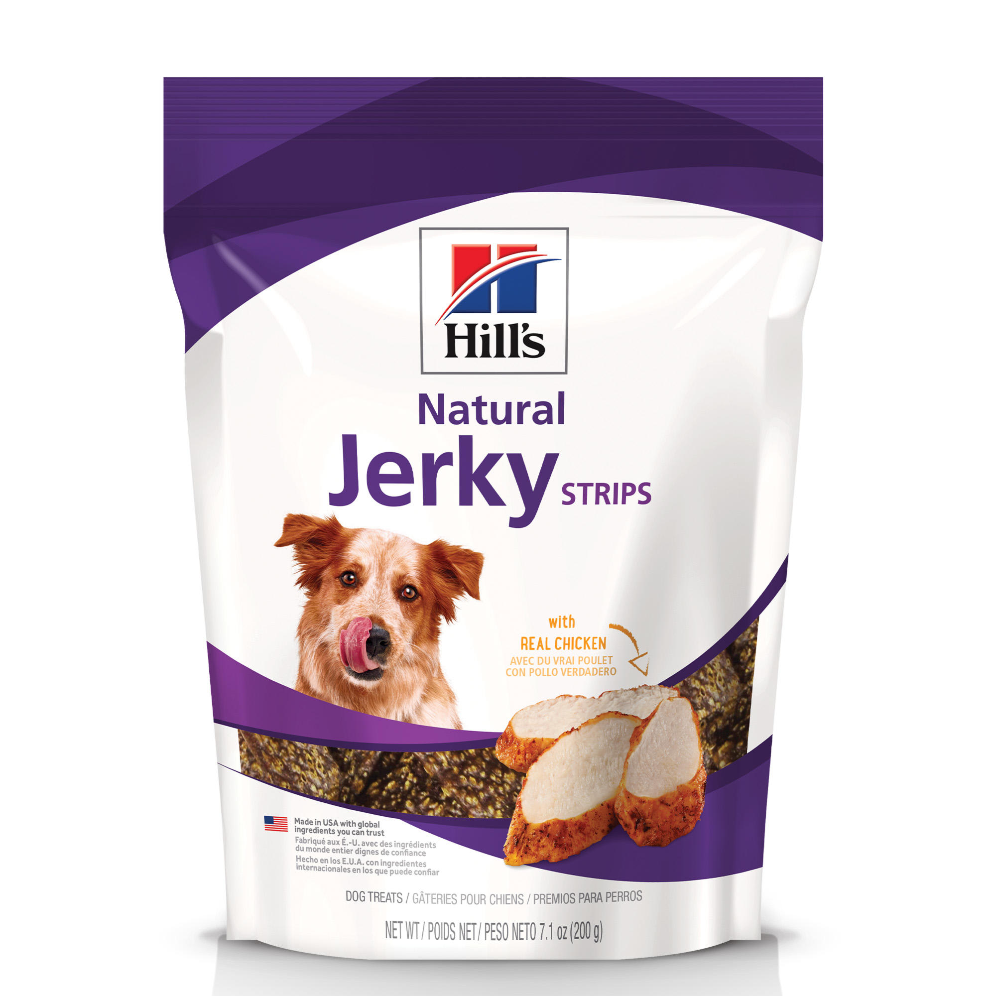 Hills Natural Jerky Strips with Real Chicken Dog Treat， 7.1 oz.， Bag