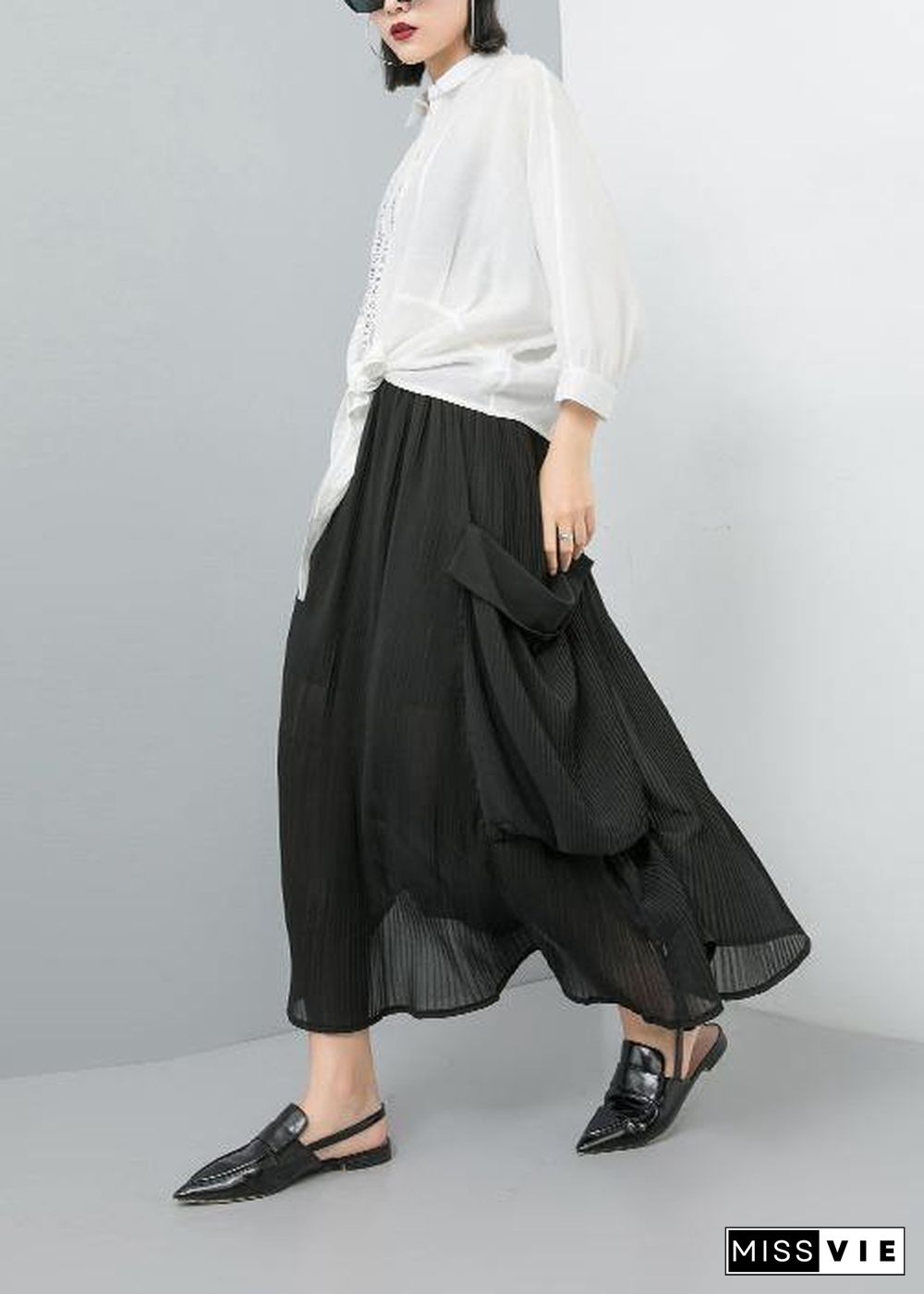 Women chiffon clothes For Women Omychic Spring Solid Color Lanon Fashion Skirt