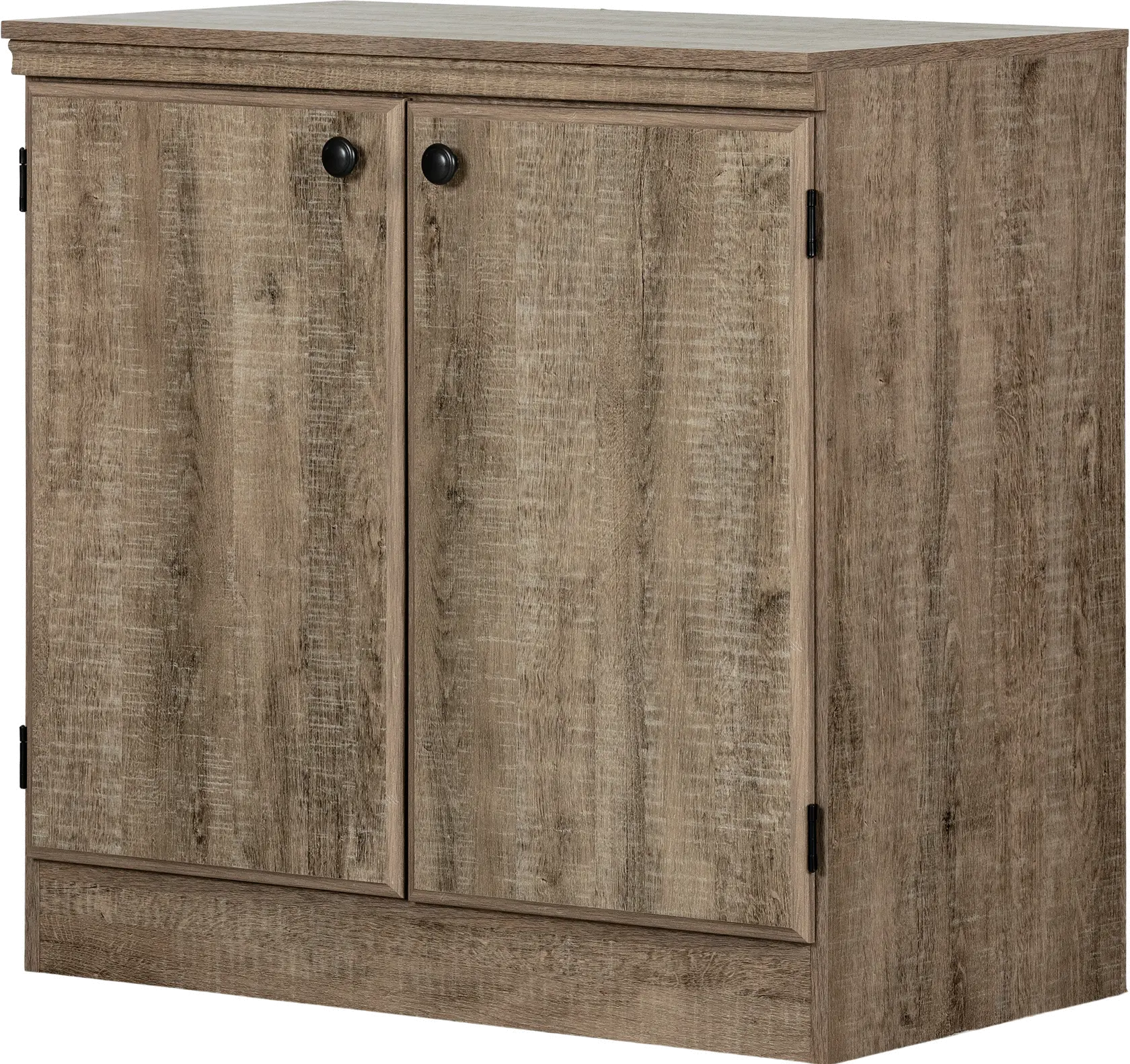 Morgan Weathered Oak Small 2-Door Storage Cabinet