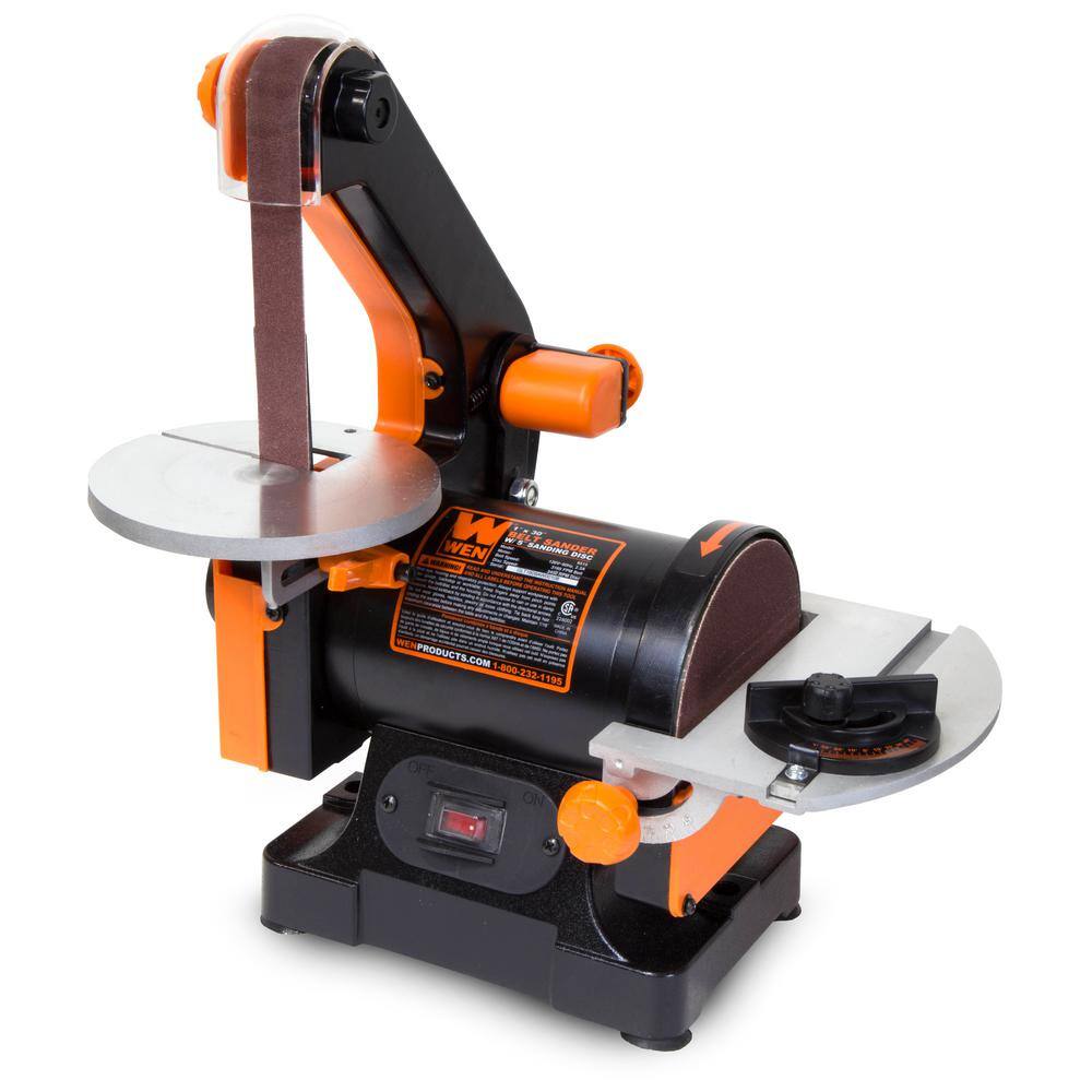 WEN 1 in. x 30 in. Belt Sander with 5 in. Sanding Disc AT1305