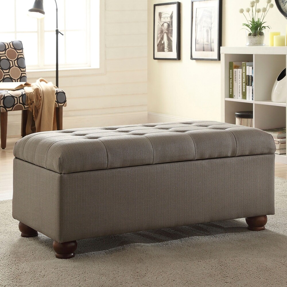 Copper Grove Sororia Grey Tufted Storage Bench