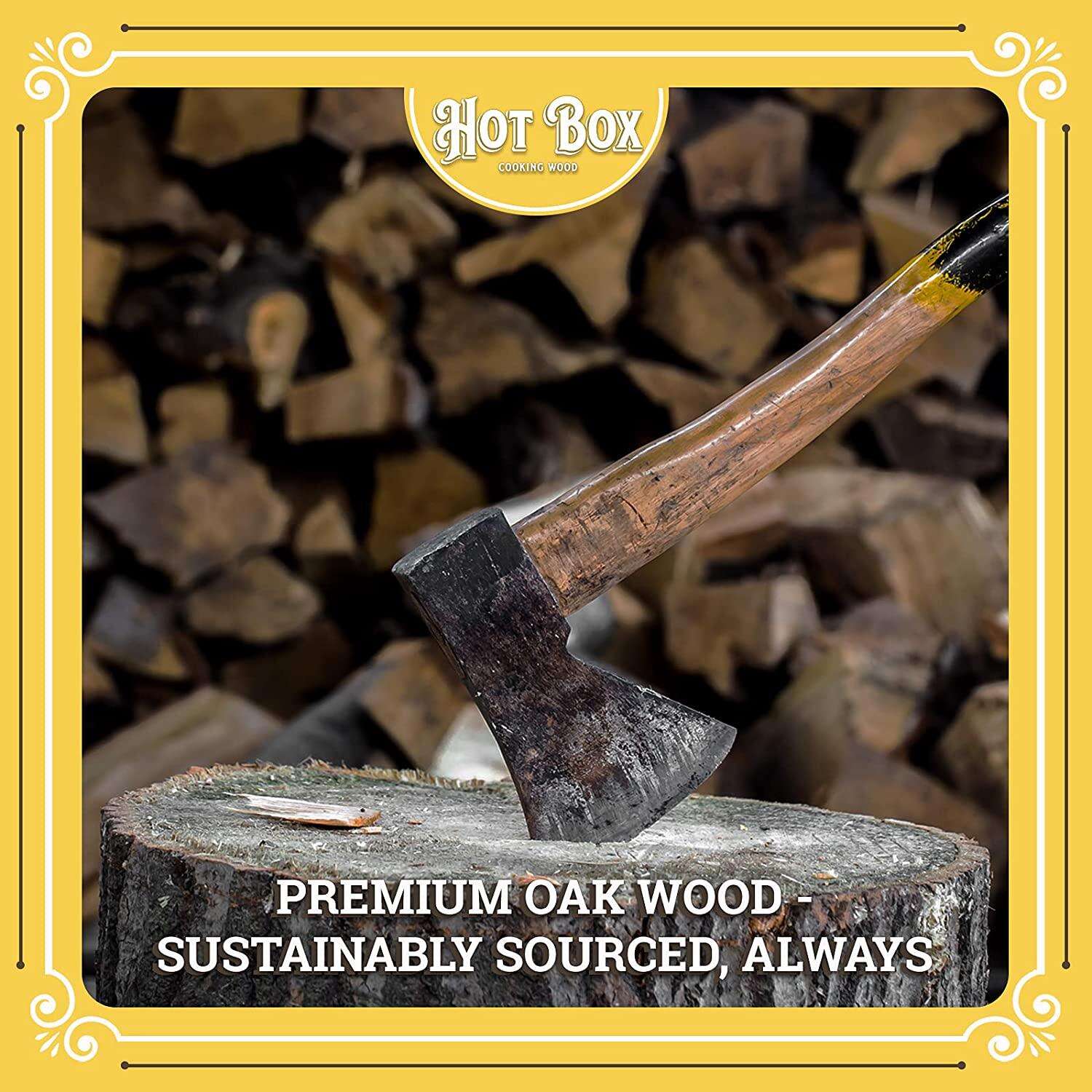 Hot Box Cooking Wood All Natural Oak Mini Logs 350 cu in