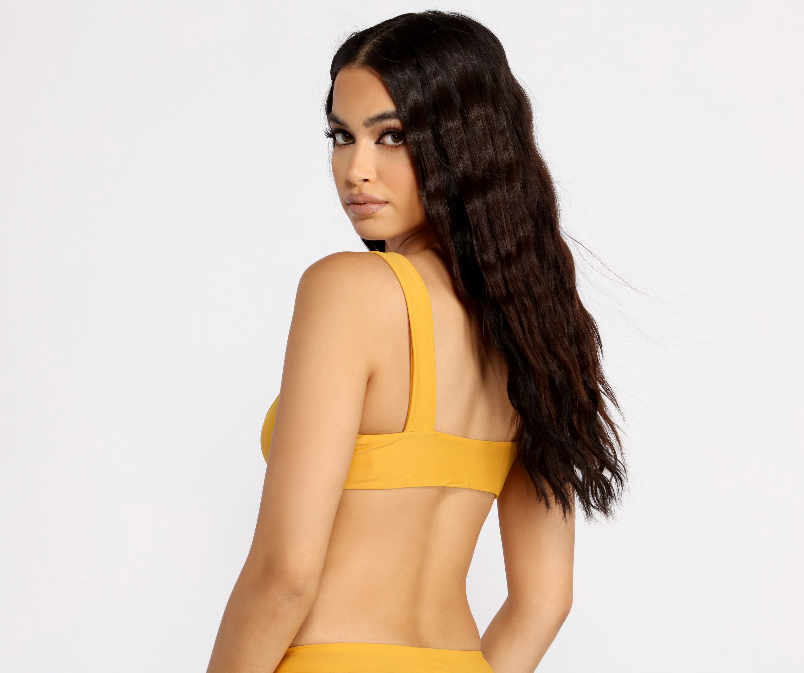 Endless Vacation Tie Front Swim Top