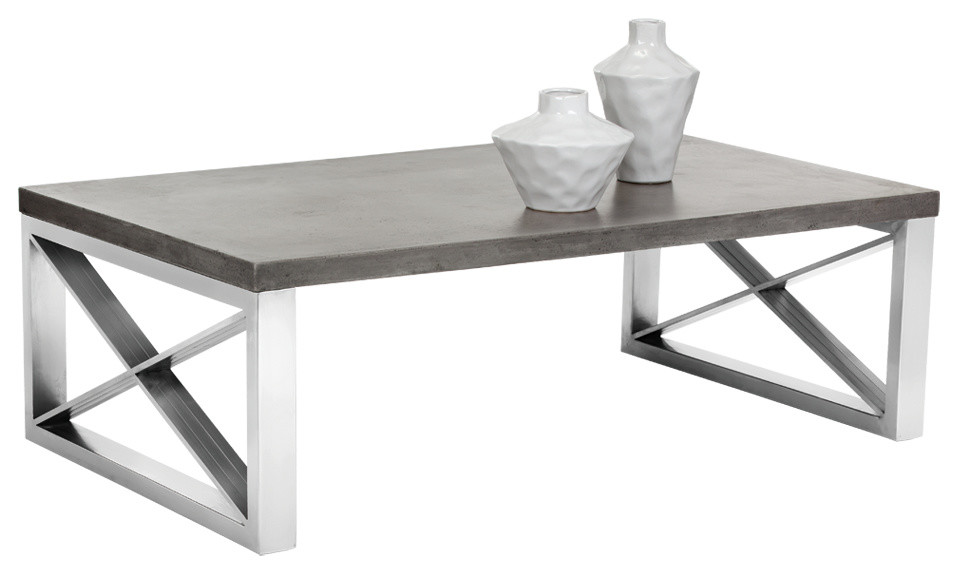 Sinclair Coffee Table Sealed Concrete   Contemporary   Coffee Tables   by Rustic Edge  Houzz