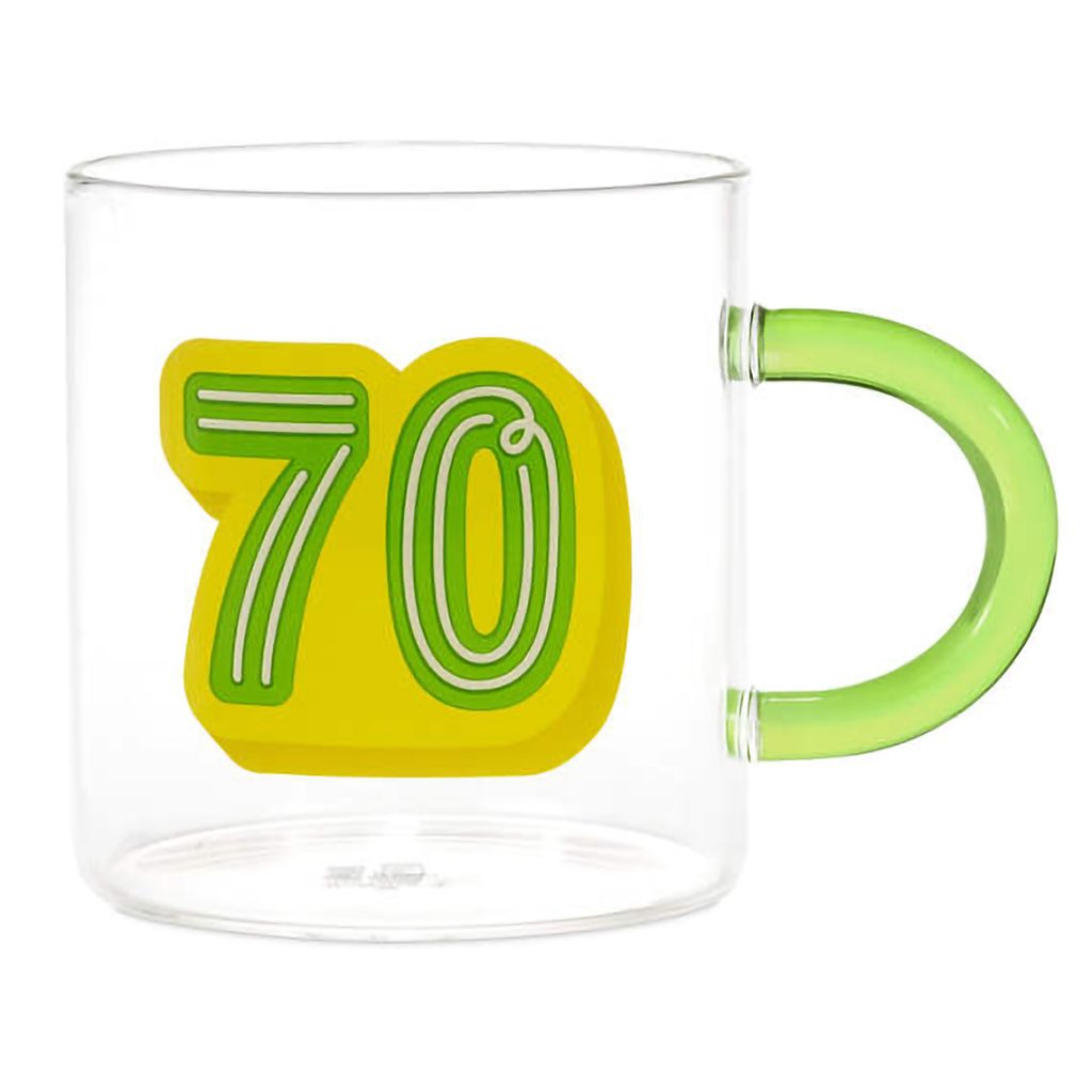 Hallmark  Glass 70th Birthday Mug, 17.5 oz.