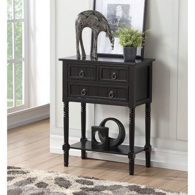 Kendra 3 Drawer Hall Table With Shelf Breighton Home