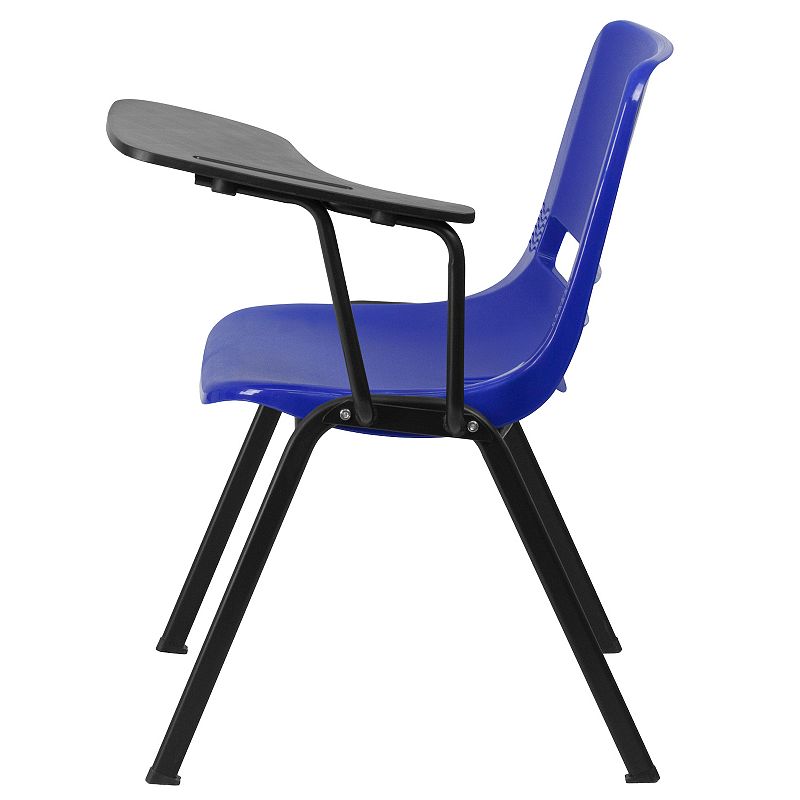 Emma and Oliver Ergonomic Shell Chair with Left Handed Flip-Up Tablet - Tablet Arm Desk