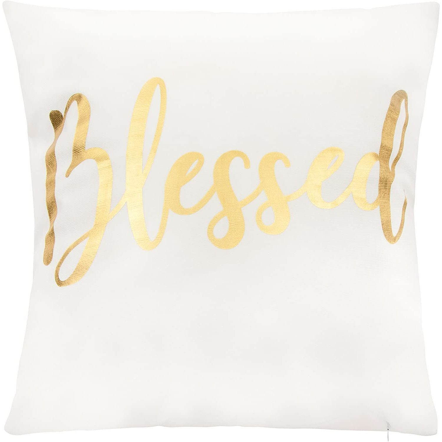 Juvale White Throw Pillow Covers， Blessed， Hope， Believe， and Faith (18 x 18 in， 4 Pack)