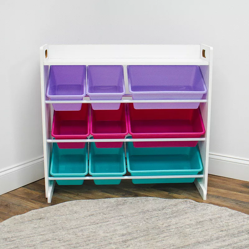 Humble Crew 9-Bin Toy Organizer with Shelf