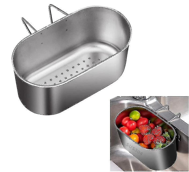 Stainless Steel Sink Drain Strainer Basket For Kitchen Food Waste Leftovers Food Catcher (1 Piece， S