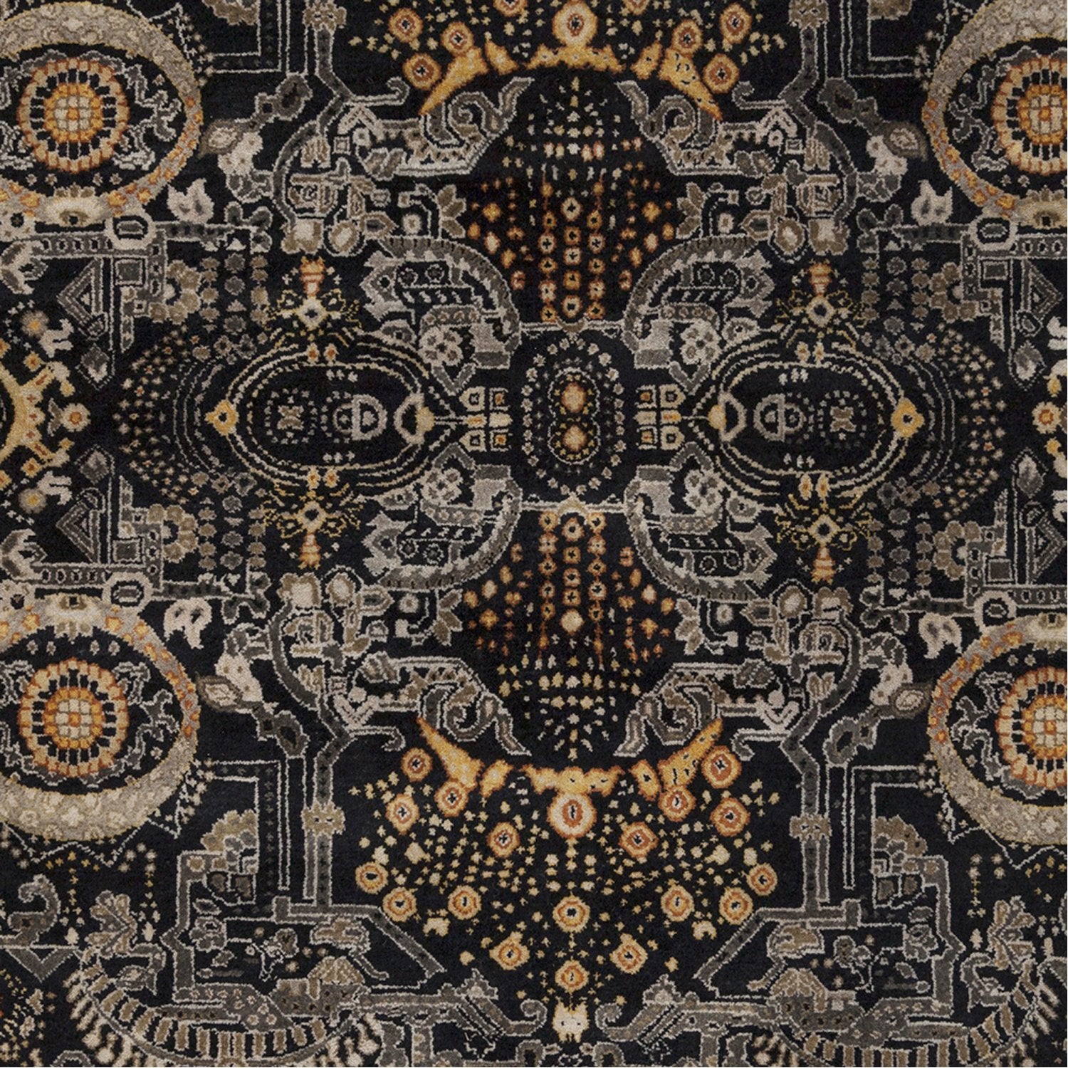 Empress Rug in Black & Gold