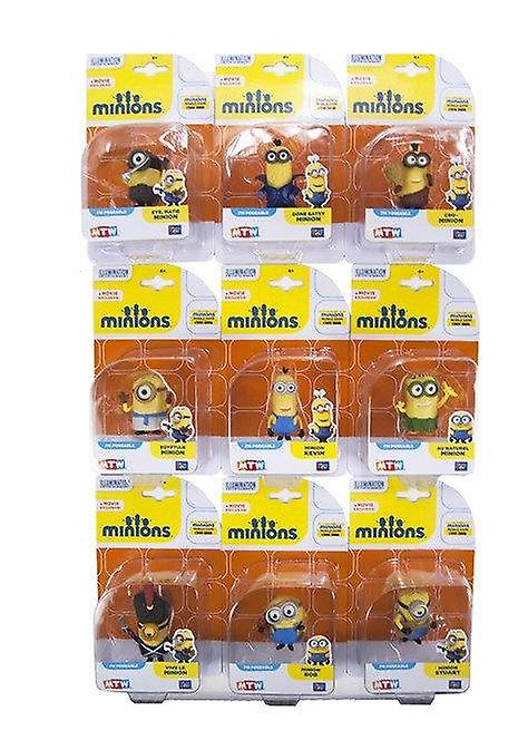 4-Pack Minions Figures With Bendable Hands 5-8cm Retail Package