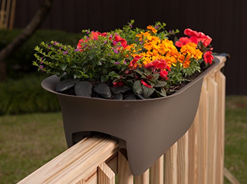 Modica Rail Planter 24" - Union Red