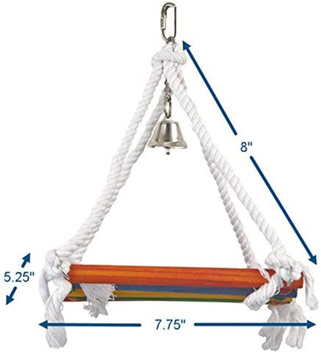 Penn-Plax Bird Life Rope and Wood Swing Bird Toy