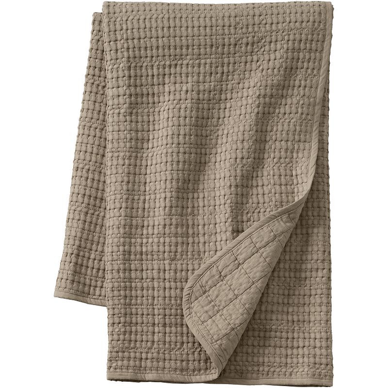 Lands' End Waffle Weave Throw Blanket