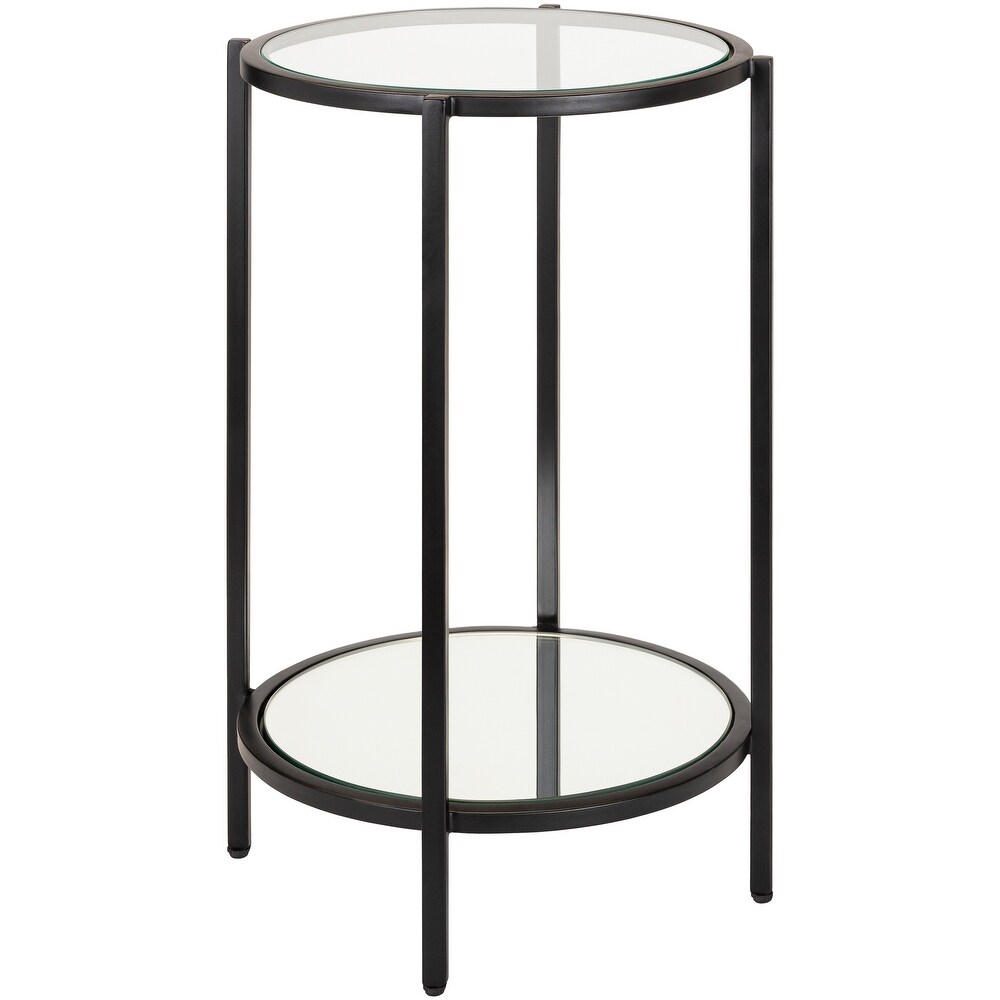 Alecsis Glass Round End Table