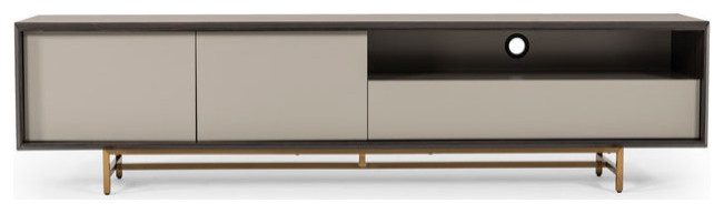 Atlas Modern Ebony and Gray Tv Stand   Contemporary   Entertainment Centers And Tv Stands   by V.S.D Furniture  Houzz