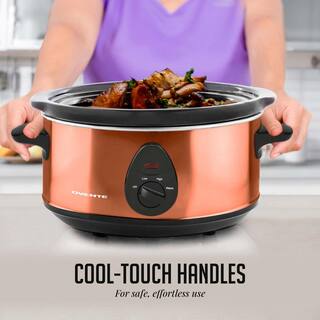 OVENTE SLO35ACO1 3.7 qt. Copper Electric Slow Cooker with 3 Temperature Settings SLO35ACO1